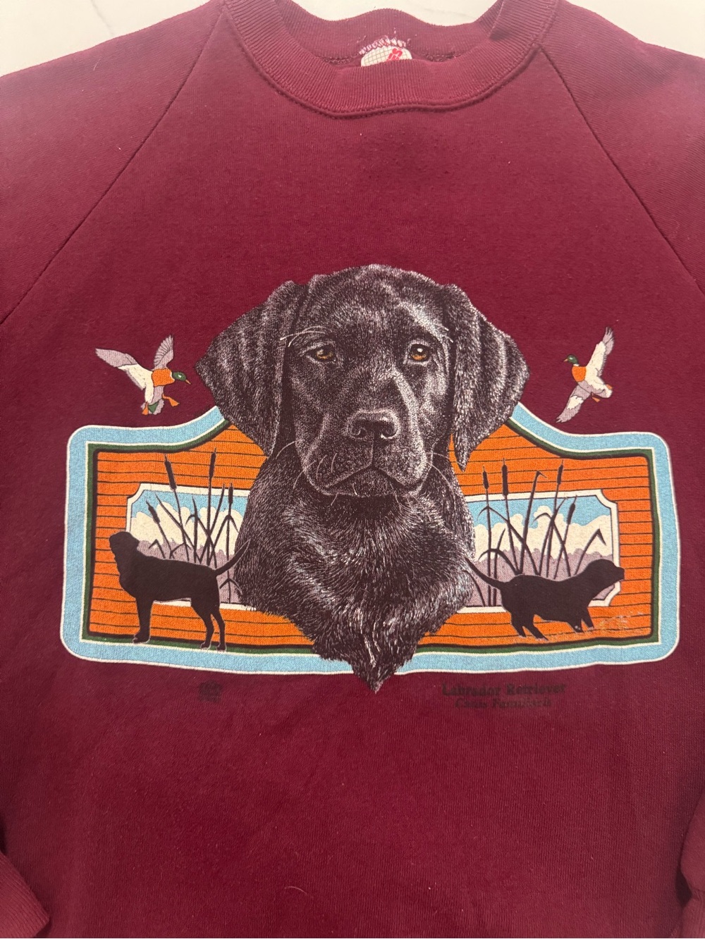 Vintage 80s/90s Labrador Retriever hunting crewneck sweatshirt